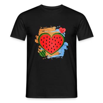 Watermelon - Men's T-Shirt - black - Front - AI Model Male 178 light (178cm)