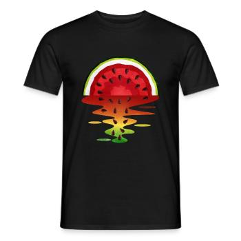 Watermelon - Men's T-Shirt - black - Front - AI Model Male 178 light (178cm)