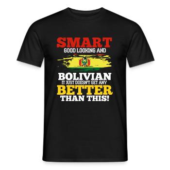 Bolivien - Männer T-Shirt - Schwarz - Vorne - AI Model Male 178 light (178cm)