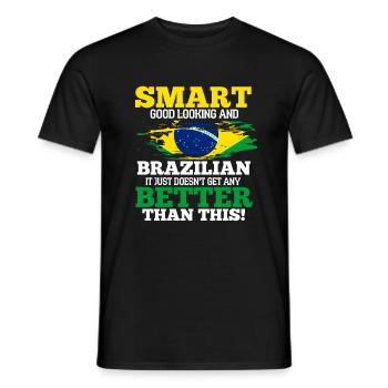 Brasilien - Männer T-Shirt - Schwarz - Vorne - AI Model Male 178 light (178cm)