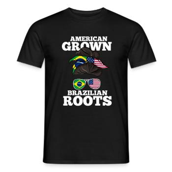 Brazil - Men's T-Shirt - black - Front - AI Model Male 178 light (178cm)