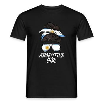 Argentina - Men's T-Shirt - black - Front - AI Model Male 178 light (178cm)