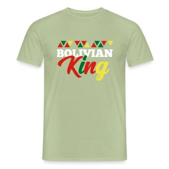 Bolivia - Men's T-Shirt - sage - Front - AI Model Male 178 light (178cm)