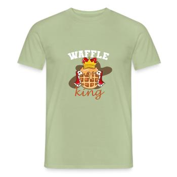 Waffle - Men's T-Shirt - sage - Front - AI Model Male 178 light (178cm)
