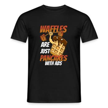 Waffel - Männer T-Shirt - Schwarz - Vorne - AI Model Male 178 light (178cm)