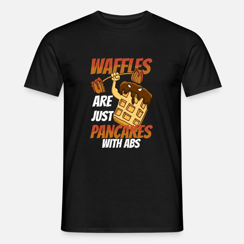 Waffel - Männer T-Shirt - Schwarz