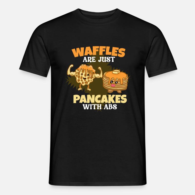 Waffel - Männer T-Shirt - Schwarz