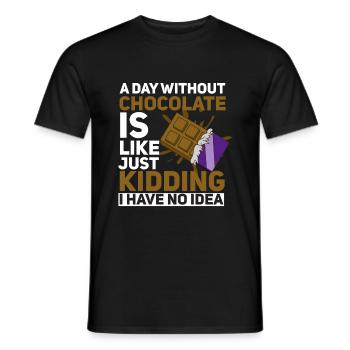 Chocolate - Men's T-Shirt - black - Front - AI Model Male 178 light (178cm)