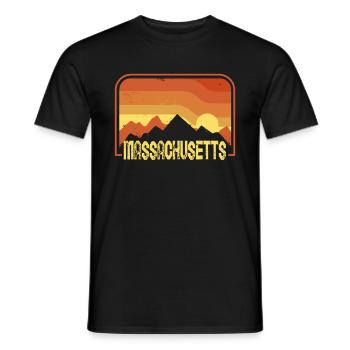 Massachusetts - T-shirt homme - noir - Devant - AI Model Male 178 light (178cm)