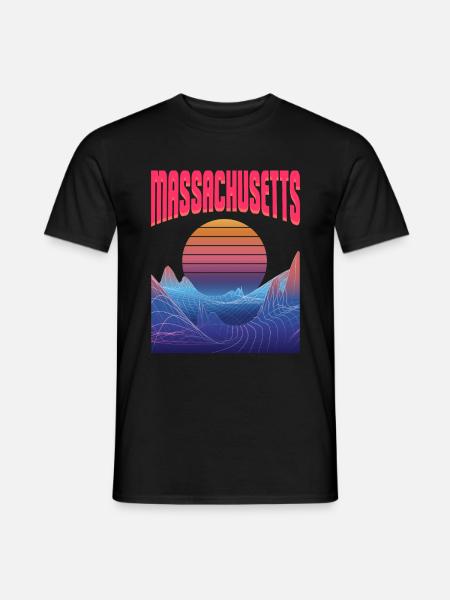 Massachusetts - Men's T-Shirt - black