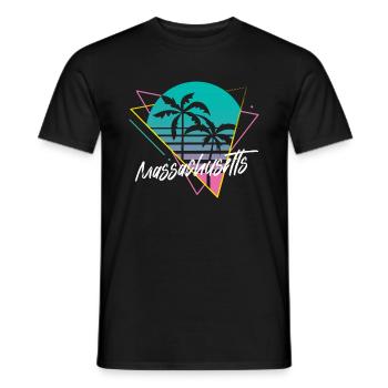 Massachusetts - T-shirt homme - noir - Devant - AI Model Male 178 light (178cm)