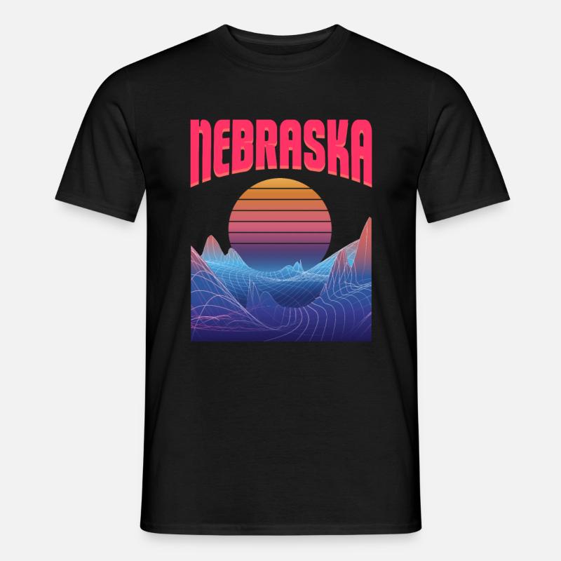 Nebraska - Männer T-Shirt - Schwarz