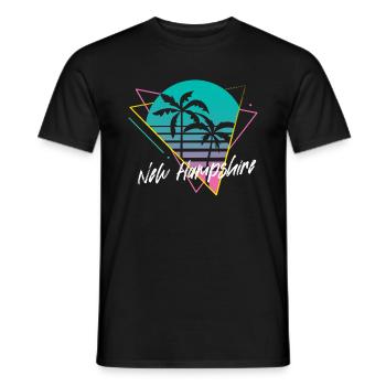 New Hampshire - Men's T-Shirt - black - Front - AI Model Male 178 light (178cm)