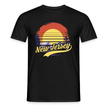 New Jersey - Männer T-Shirt - Schwarz - Vorne - AI Model Male 178 light (178cm)