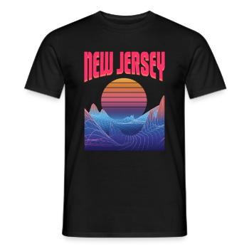 New Jersey - Männer T-Shirt - Schwarz - Vorne - AI Model Male 178 light (178cm)