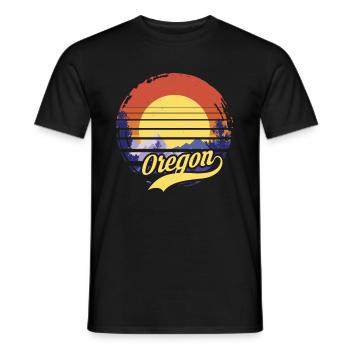 Oregon - Männer T-Shirt - Schwarz - Vorne - AI Model Male 178 light (178cm)