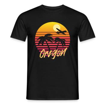 Oregon - Männer T-Shirt - Schwarz - Vorne - AI Model Male 178 light (178cm)