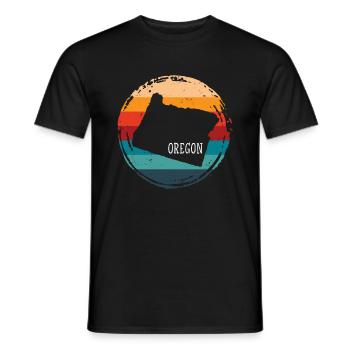 Oregon - Männer T-Shirt - Schwarz - Vorne - AI Model Male 178 light (178cm)