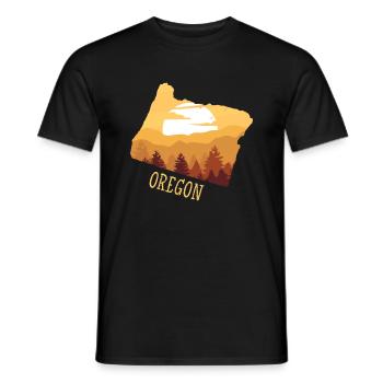 Oregon - Männer T-Shirt - Schwarz - Vorne - AI Model Male 178 light (178cm)