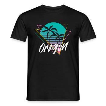 Oregon - Männer T-Shirt - Schwarz - Vorne - AI Model Male 178 light (178cm)