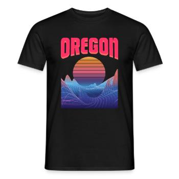 Oregon - Männer T-Shirt - Schwarz - Vorne - AI Model Male 178 light (178cm)