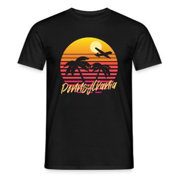 Pennsylvania - Männer T-Shirt - Schwarz - Vorne - AI Model Male 178 light (178cm)