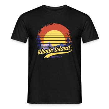 Rhode Island - Men's T-Shirt - black - Front - AI Model Male 178 light (178cm)