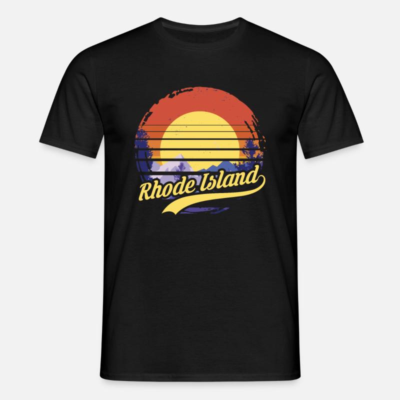 Rhode Island - Männer T-Shirt - Schwarz
