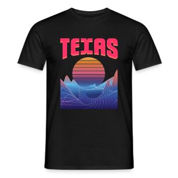Texas - Men's T-Shirt - black - Front - AI Model Male 178 light (178cm)