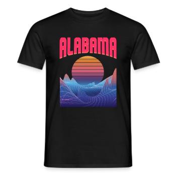 alabama - Männer T-Shirt - Schwarz - Vorne - AI Model Male 178 light (178cm)