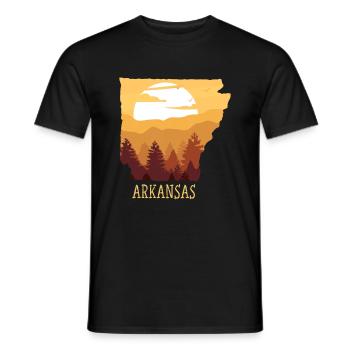 Arkansas - Men's T-Shirt - black - Front - AI Model Male 178 light (178cm)