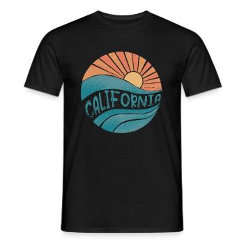 california - Männer T-Shirt - Schwarz - Vorne - AI Model Male 178 light (178cm)