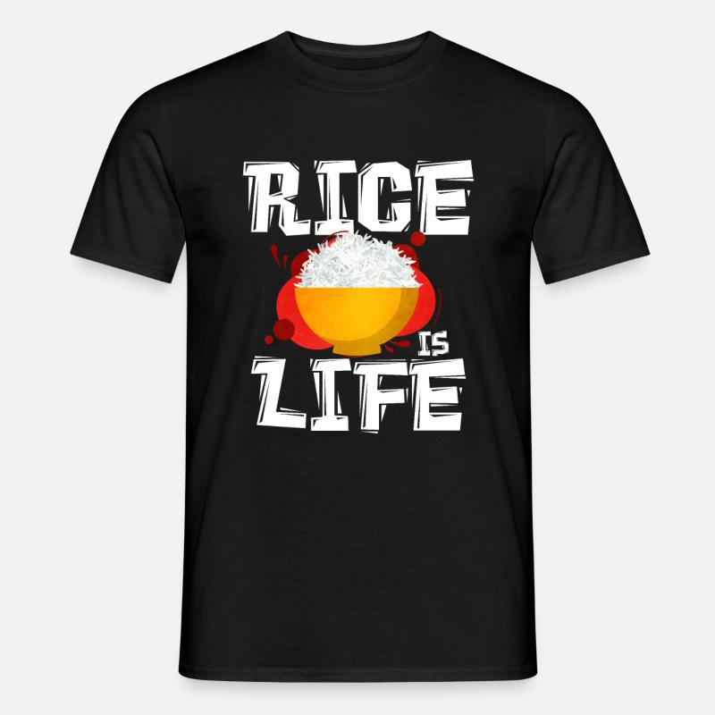 Reis - Männer T-Shirt - Schwarz