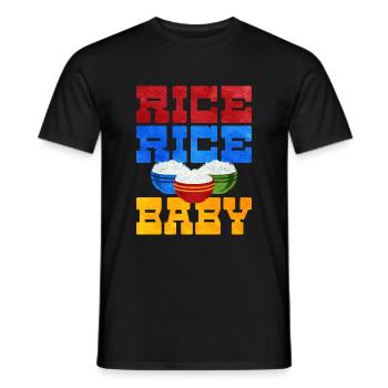 Riz - T-shirt homme - noir - Devant - AI Model Male 178 light (178cm)