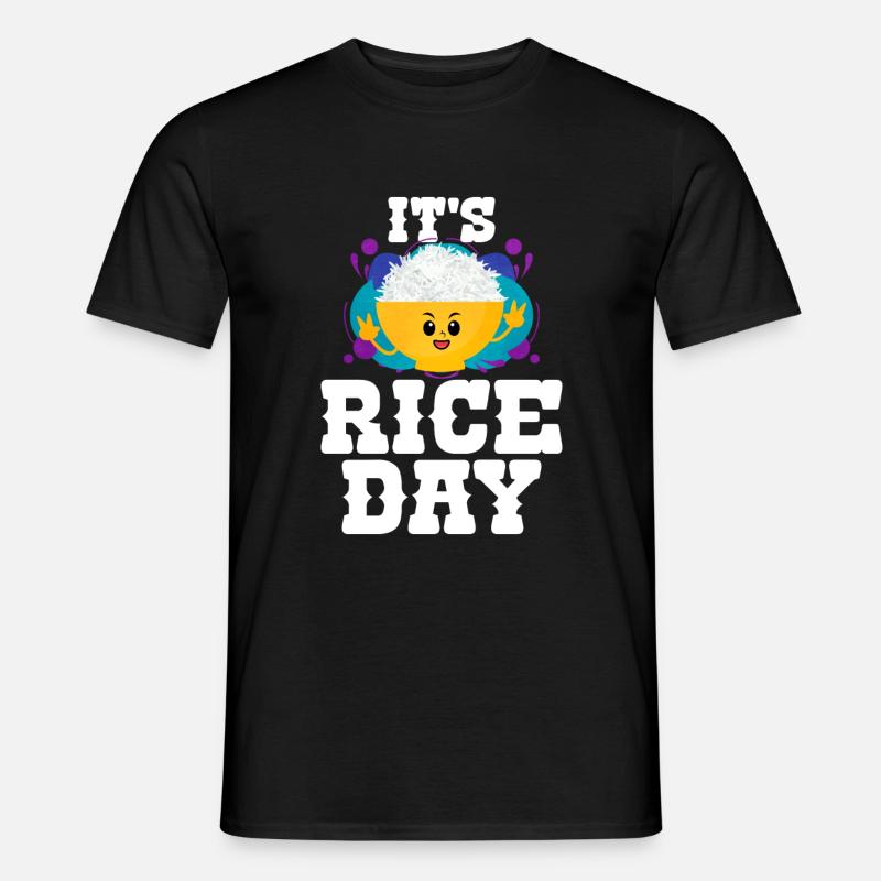 Reis - Männer T-Shirt - Schwarz