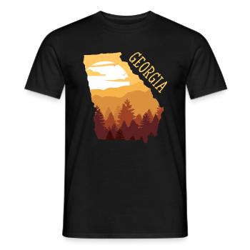 Georgia - Men's T-Shirt - black - Front - AI Model Male 178 light (178cm)