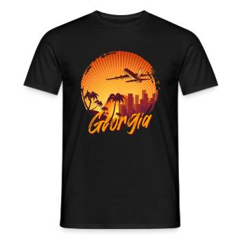 Georgia - Men's T-Shirt - black - Front - AI Model Male 178 light (178cm)