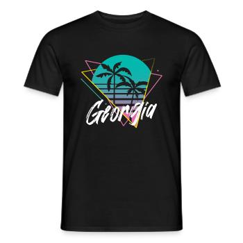 Georgia - Men's T-Shirt - black - Front - AI Model Male 178 light (178cm)