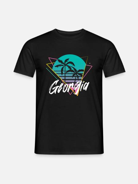 georgia - Männer T-Shirt - Schwarz