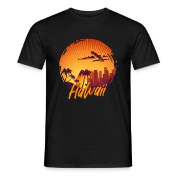 Hawaii - Men's T-Shirt - black - Front - AI Model Male 178 light (178cm)