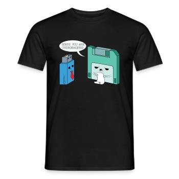 We're sorry you're overqualified - Men's T-Shirt - black - Front - AI Model Male 178 light (178cm)