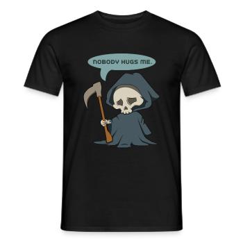 Niemand umarmt mich - Männer T-Shirt - Schwarz - Vorne - AI Model Male 178 light (178cm)