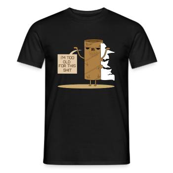 Toilet toilet paper - Men's T-Shirt - black - Front - AI Model Male 178 light (178cm)