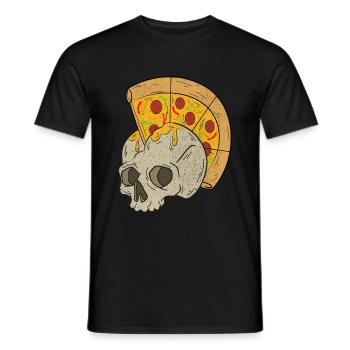 Skull Pizza - T-shirt homme - noir - Devant - AI Model Male 178 light (178cm)