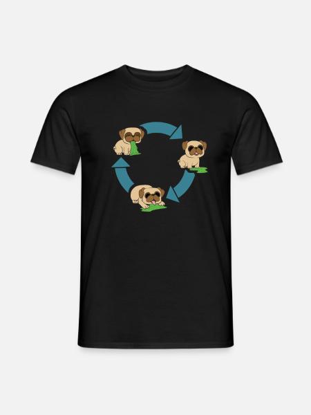 Pug Environmental Protection - Men's T-Shirt - black