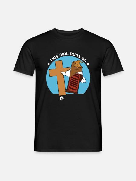 Jesus and Chocolate - Men's T-Shirt - black