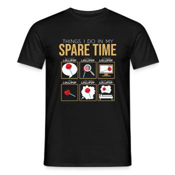 Cadeau de bonbons Lollipop - T-shirt homme - noir - Devant - AI Model Male 178 light (178cm)