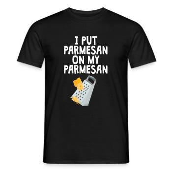 Parmesan - Men's T-Shirt - black - Front - AI Model Male 178 light (178cm)
