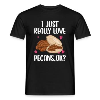 Cadeau de noix de pécan - T-shirt homme - noir - Devant - AI Model Male 178 light (178cm)