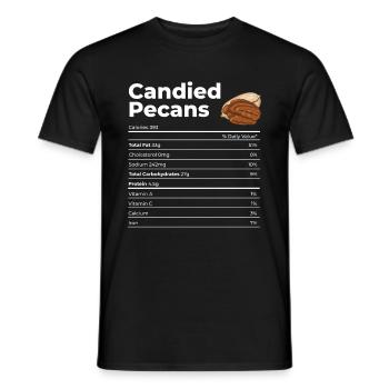 Cadeau de noix de pécan - T-shirt homme - noir - Devant - AI Model Male 178 light (178cm)
